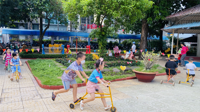 Hình ảnh đầu tiên về Trường Mầm non Họa Mi 3 - Không gian học tập sáng tạo với đầy đủ trang thiết bị hiện đại phục vụ công tác giảng dạy và vui chơi