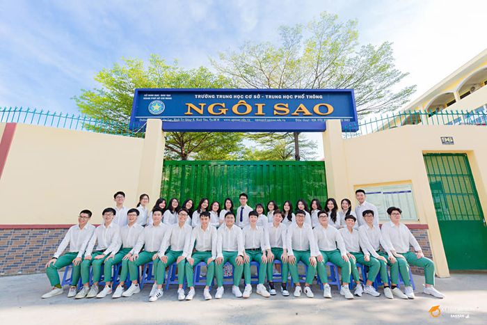 Toàn cảnh khuôn viên hiện đại của THCS & THPT Ngôi Sao