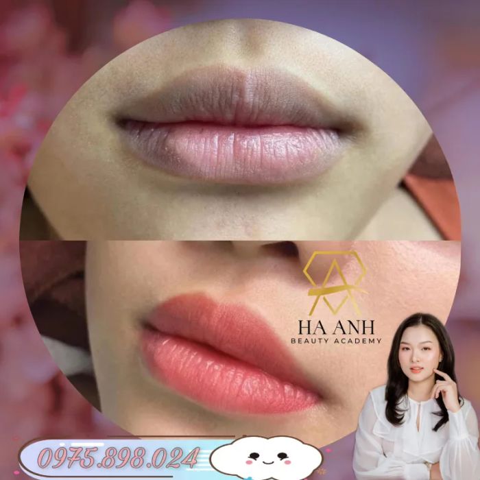 Kết quả phun môi tự nhiên tại Hà Anh Beauty Center