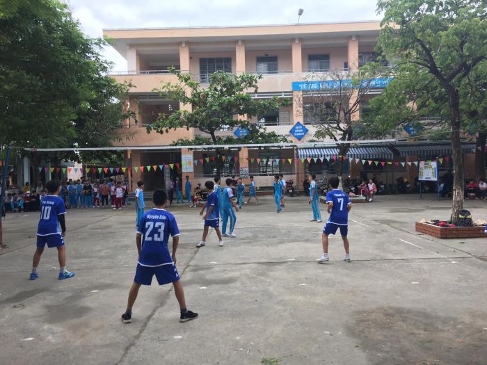 Thư viện và khuôn viên xanh tại Trường THCS Nguyễn Thái Bình