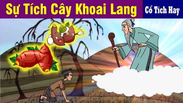 Tranh minh họa truyện Sự tích cây khoai lang (Nguồn hình ảnh: Internet)
