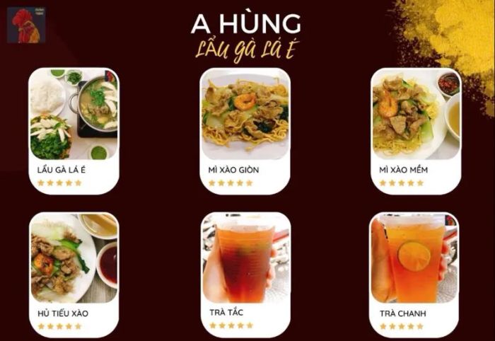 Không gian ấm cúng tại Lẩu Gà Lá É A Hùng
