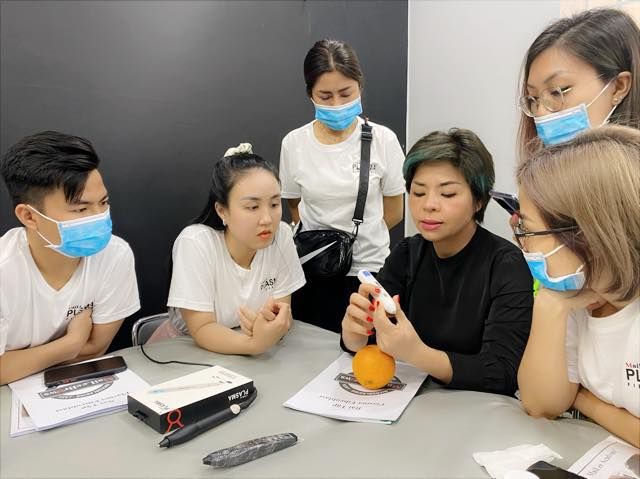 Hình ảnh thực tế quá trình đào tạo tại MaiLee Brows Academy