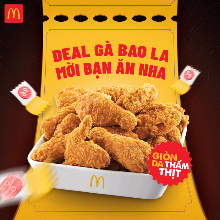Không gian hiện đại tại cửa hàng McDonald's