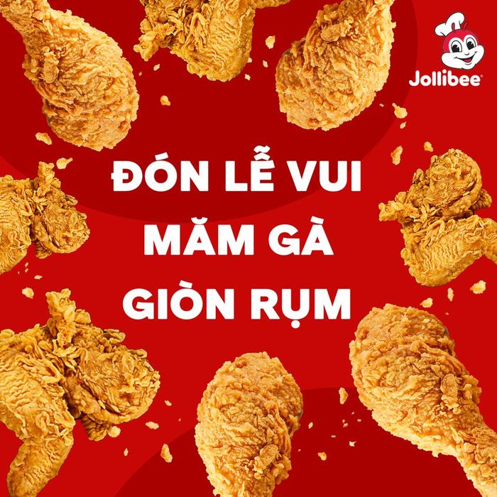 Hình ảnh thực đơn hấp dẫn tại Jollibee