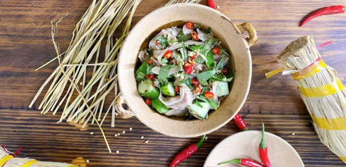 Hình ảnh đặc sản tré trộn thơm ngon tại Ba Duy Tré