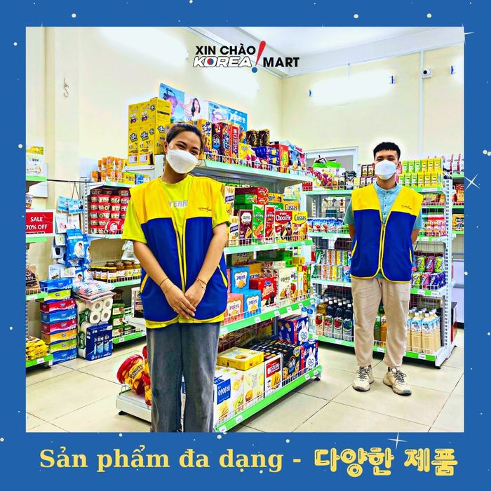 Góc trưng bày sản phẩm đặc trưng Hàn Quốc tại Xin Chào Korea Mart