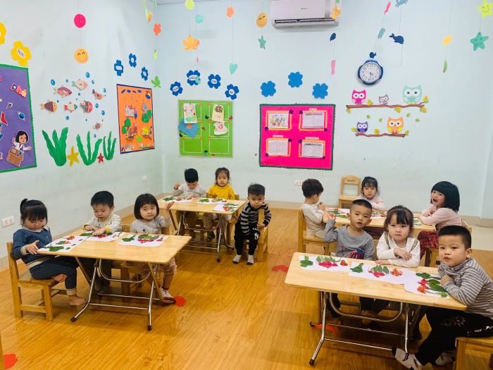 Góc vui chơi sáng tạo tại Rainbow Kindergarten