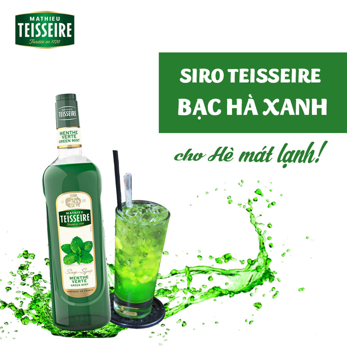 Hình ảnh thực tế Syrup Teisseire Bạc Hà (ảnh 2)