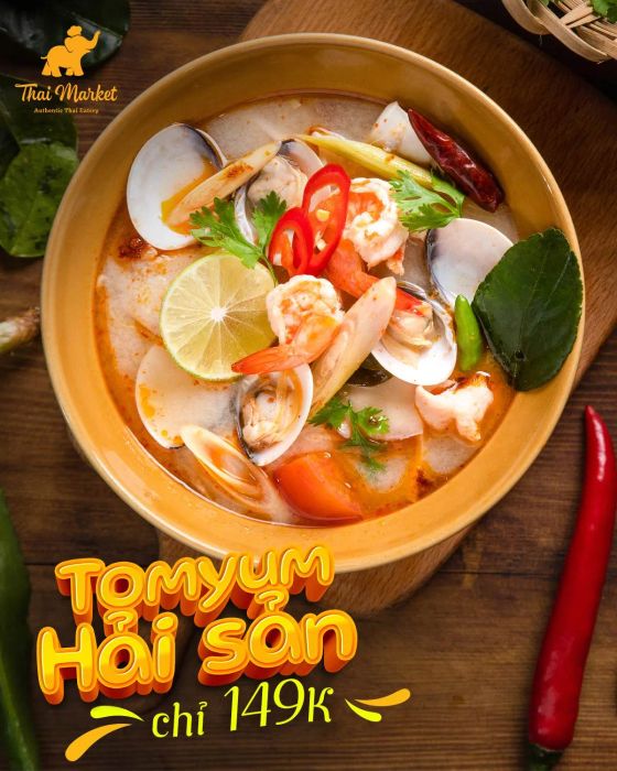 Không gian ấn tượng tại Thai Market Restaurant