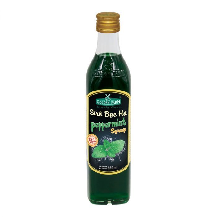 Hình ảnh thực tế Siro Golden Farm Bạc Hà Xanh