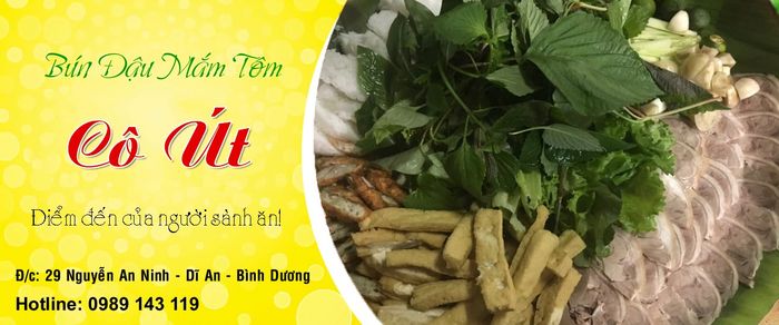 Hình ảnh bún đậu mắm tôm thơm ngon tại quán Cô Út