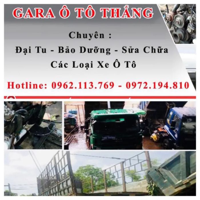 Hình ảnh hệ thống máy móc hiện đại tại Gara Ô Tô Thắng