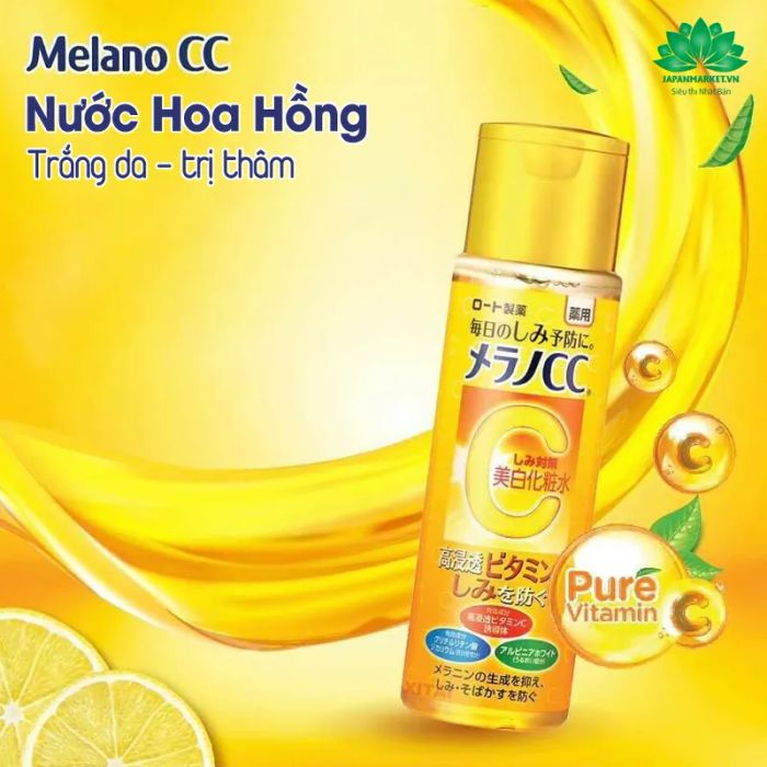 Nước Hoa Hồng Trắng Da Trị Thâm Nám Tàn Nhang CC Melano Rohto Lotion ảnh 2