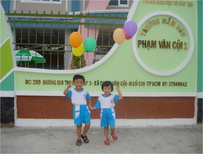 Hình ảnh ấn tượng về Trường Mầm non Phạm Văn Cội 1 - không gian học tập hiện đại và sân chơi rộng rãi