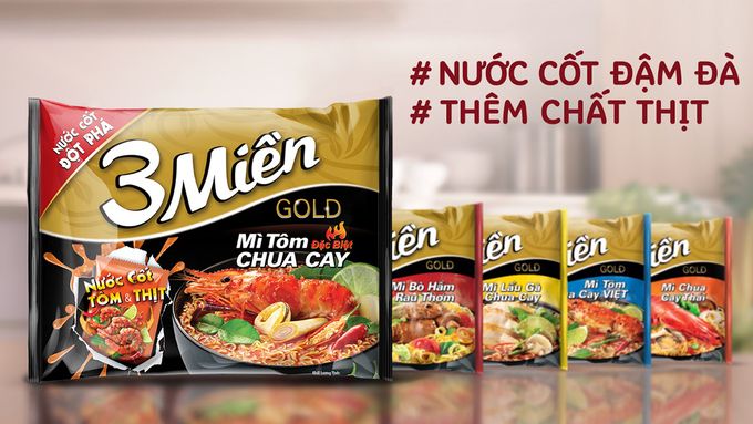 Hình ảnh gói Mì 3 Miền chua cay - Biểu tượng mì gói thuần Việt