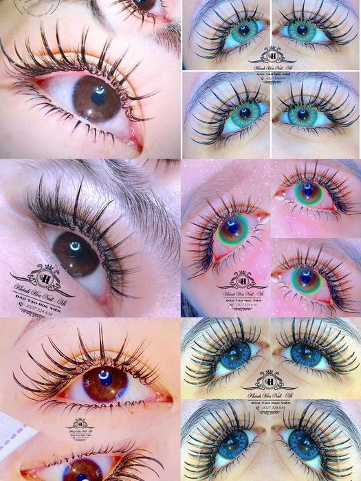 Hình ảnh thực hành nối mi tại Khánh Hòa Beauty