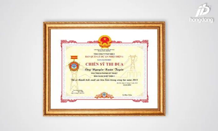 Bộ sưu tập giấy khen cao cấp tại In Hồng Đăng