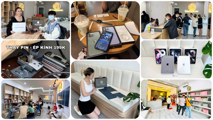 Không gian trưng bày sản phẩm tại Quốc Việt Apple