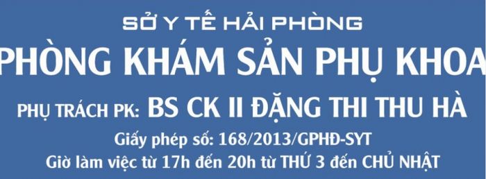 Phòng Khám Sản Phụ Khoa - BS CKII Đặng Thị Thu Hà - Hình Ảnh 1