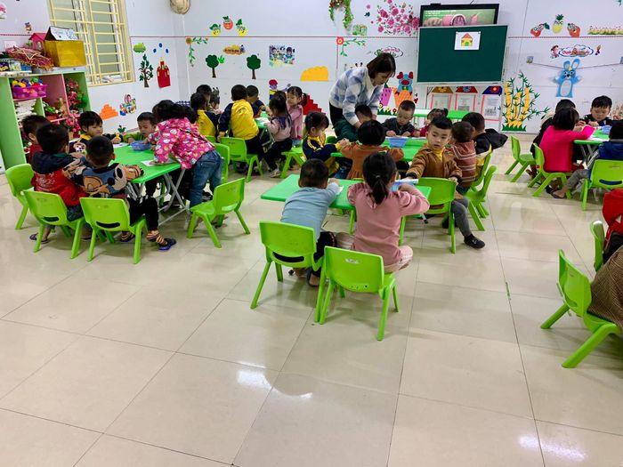 Không gian học tập đầy màu sắc tại Trường Mầm non Hoa Hồng
