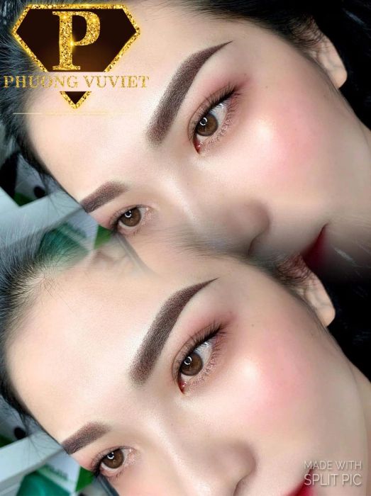 Không gian hiện đại và quy trình phun xăm chuyên nghiệp tại Phuong Vu Viet Beauty