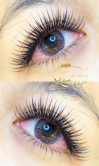 Hình ảnh thực hành nối mi tại Linh Hồ Nails & Eyelash