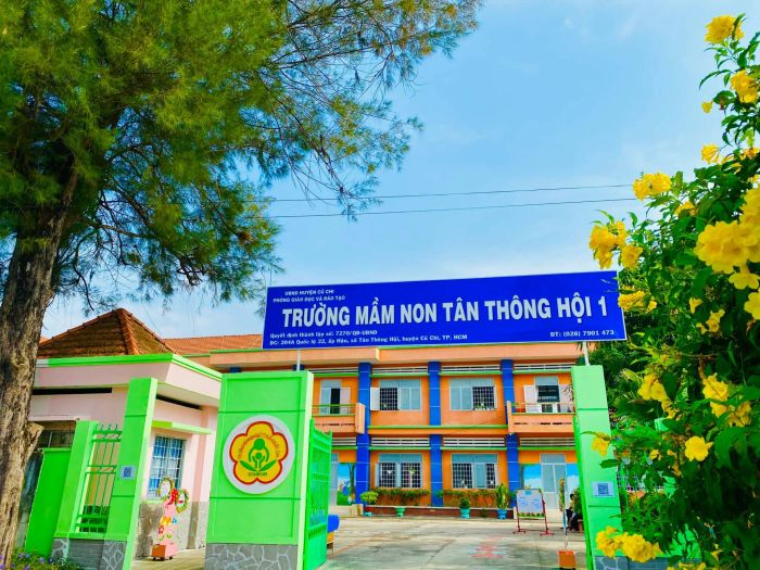 Hình ảnh ấn tượng về Trường Mầm non Tân Thông Hội 1 - ngôi trường mang biệt danh đầy thi vị 'Trường Cây Dương'