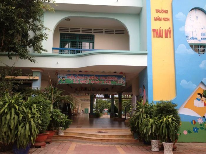 Hình ảnh đầu tiên về Trường Mầm non Thái Mỹ - không gian xanh mát với sân chơi rộng 1.785,7m²