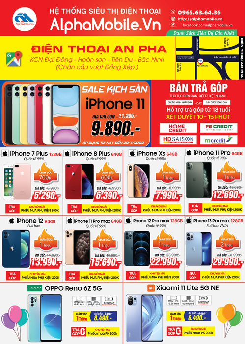 Góc trải nghiệm sản phẩm cao cấp tại An Pha Mobile