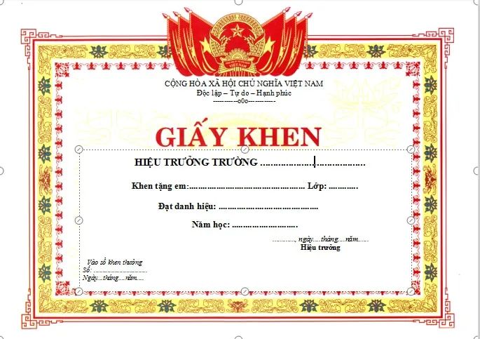 Bộ sưu tập giấy khen cao cấp tại In Việt Dũng