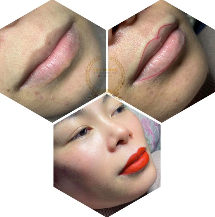 Bộ sưu tập hình ảnh khách hàng trước và sau khi phun xăm tại Nga Hoàng Beauty