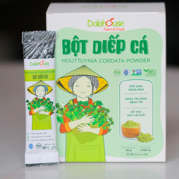 Hình ảnh bột diếp cá DalaHouse - Màu xanh ngọc bích tự nhiên