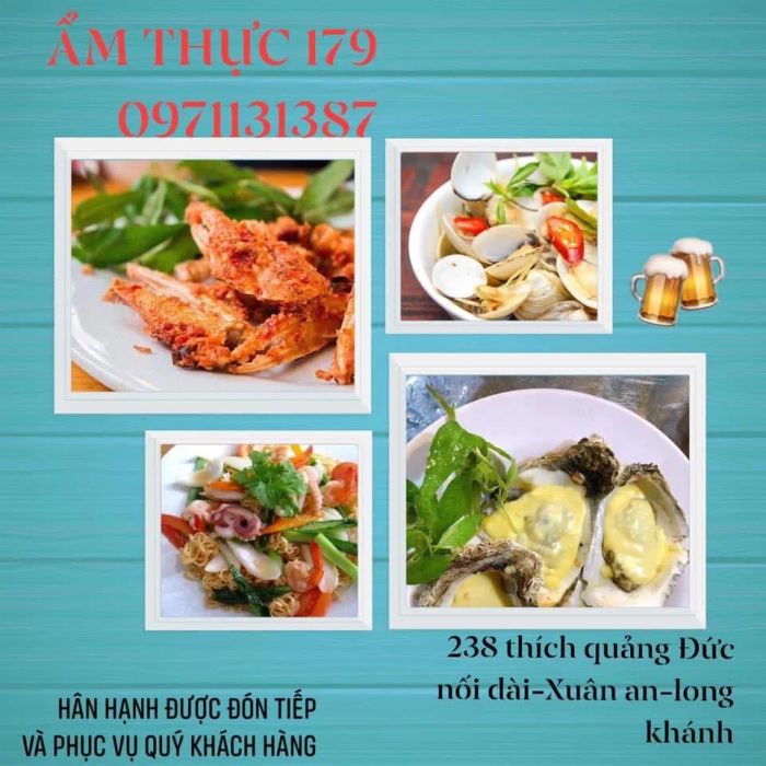 Thực đơn hải sản cao cấp tại Ẩm Thực 179