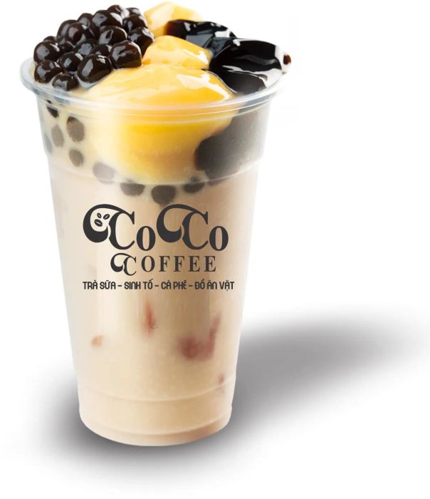 Hình ảnh sống động về không gian sang trọng và những ly Matcha - Trà sữa nghệ thuật tại CoCo Coffee