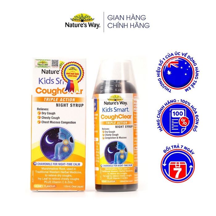 Nature’s Way Siro giảm ho đờm ban đêm - Hình ảnh 1