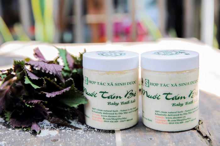 Hình ảnh thực tế Muối Tắm Bé Thảo Dược Độc Mộc - Phiên bản cao cấp
