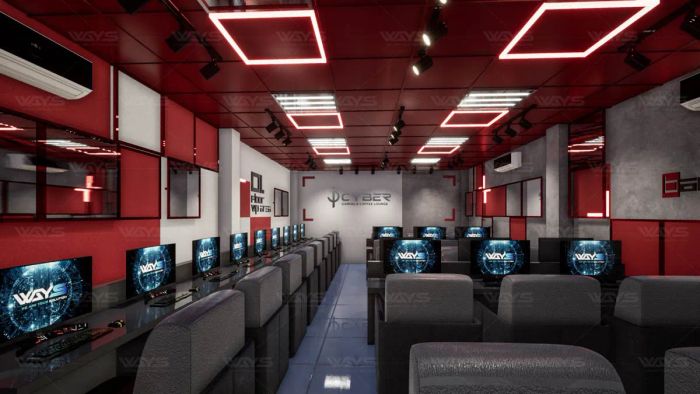 Không gian sang trọng tại P-Cyber Gaming & Coffee Lounge