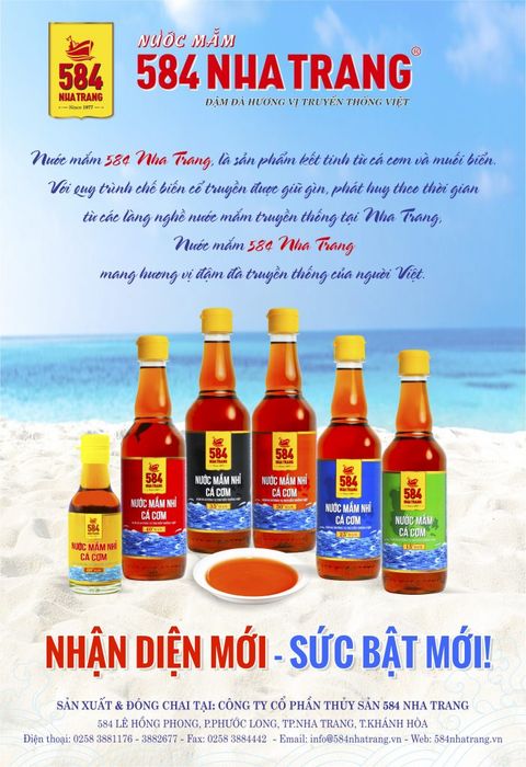 Hình ảnh chai nước mắm 584 Nha Trang đặc trưng