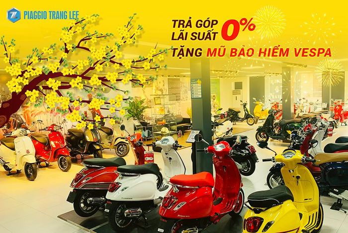 Không gian trưng bày ấn tượng tại Piaggio Trang Lee