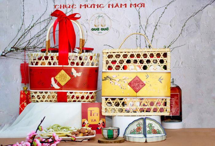 Hình ảnh bộ sưu tập mứt Tết truyền thống tại Gánh Quà Quê