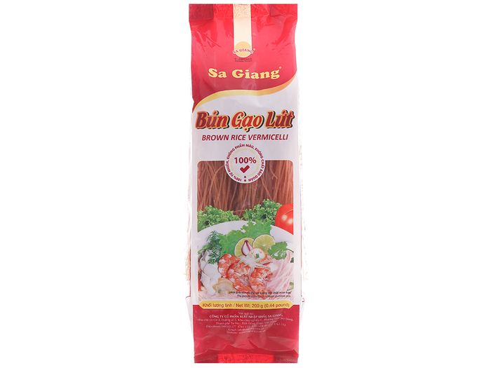 Hình ảnh bún gạo lứt Sa Giang - sản phẩm nguyên chất 100% từ gạo lứt