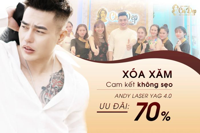 Hình ảnh thực tế quy trình xóa xăm tại Viện Thẩm Mỹ Chị Đẹp