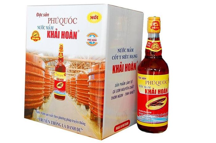 Hình ảnh chai nước mắm Khải Hoàn đặc trưng