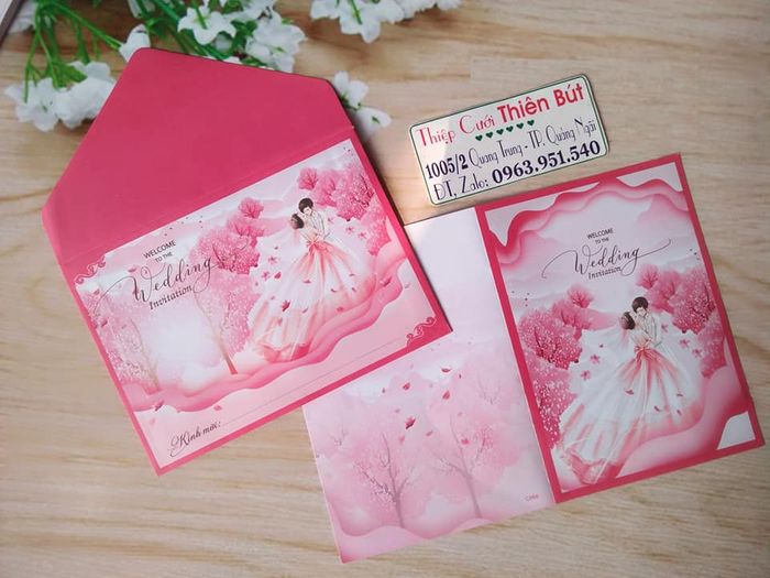 Hình ảnh mẫu thiệp cưới đặc sắc từ Thiên Bút