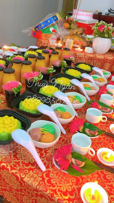 Hình ảnh mâm cúng đầy tháng của Thùy Ngân - Ảnh 2