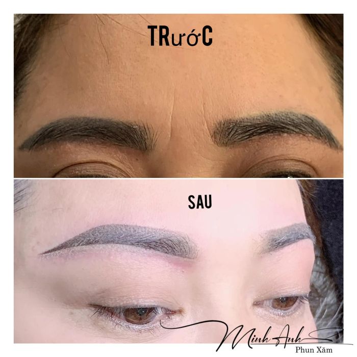 Hình ảnh thực tế về thành quả đào tạo tại Minh Anh Phun Xăm