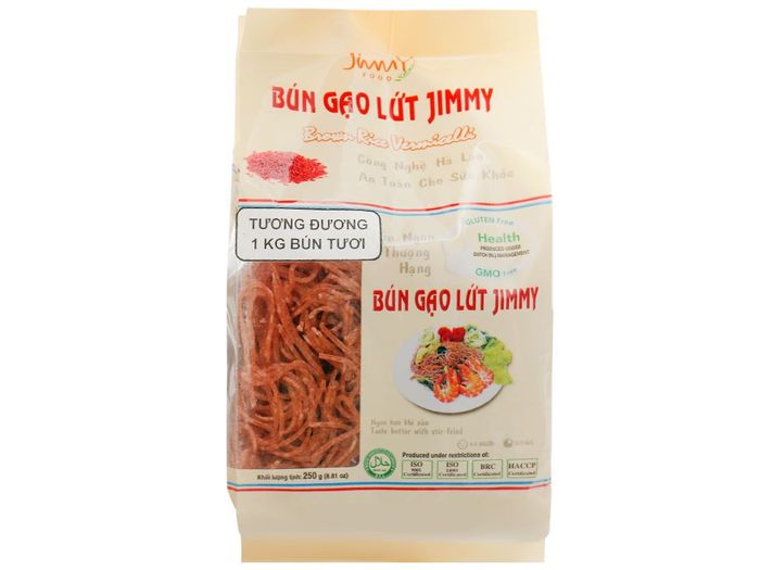 Hình ảnh bún gạo lứt Jimmy - sản phẩm đạt chuẩn quốc tế