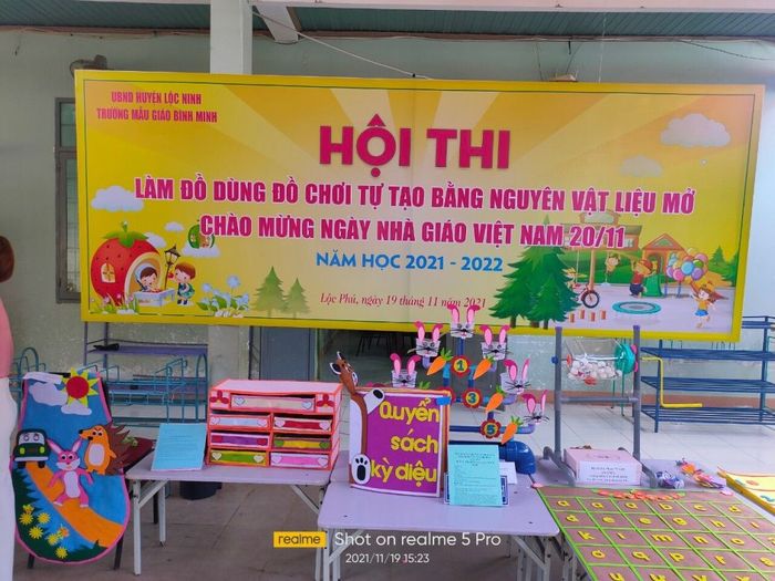 Góc học tập sáng tạo tại Trường Mầm Non Bình Minh
