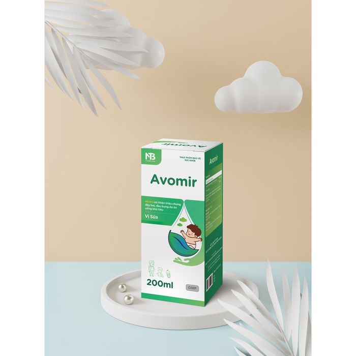 Hình ảnh thực tế Siro Avomir - Giải pháp Mỹ đặc trị nôn trớ cho bé